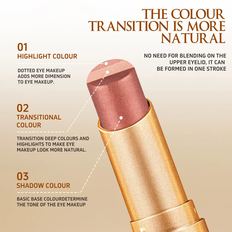 O'CHEAL Matita Ombretti 3 Colori – Glitter Waterproof, Lunga Durata, Finish Gradiente