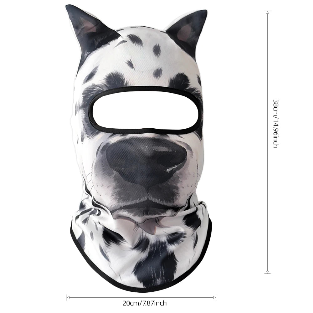 Passamontagna 3D Animali – Maschera Integrale per Moto, Bici, Sci, Protezione UV Collo e Viso