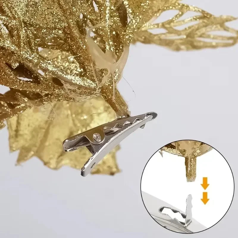 Stelle di Natale artificiali glitterate decorative