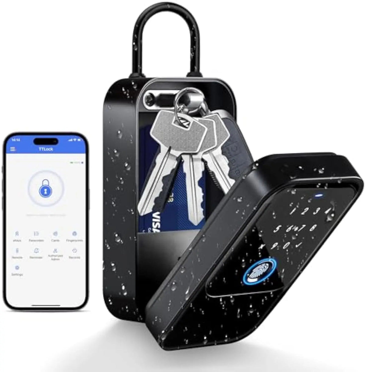 Cassetta Portachiavi Smart TTlock/Tuya WiFi Bluetooth – Impronta Digitale, Codice, App, Scheda IC, IP66