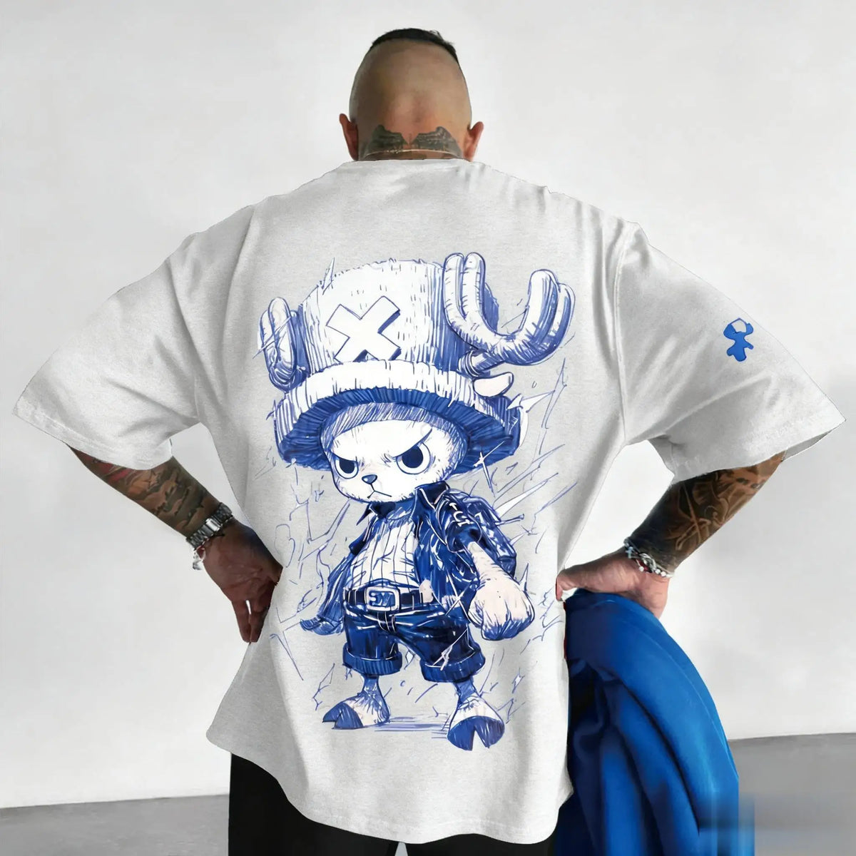 One Piece – T-Shirt Unisex con Stampa Tony Tony Chopper | Stile Oversize Street Hip Hop, Casual, Abbinamento Genitore-Figlio