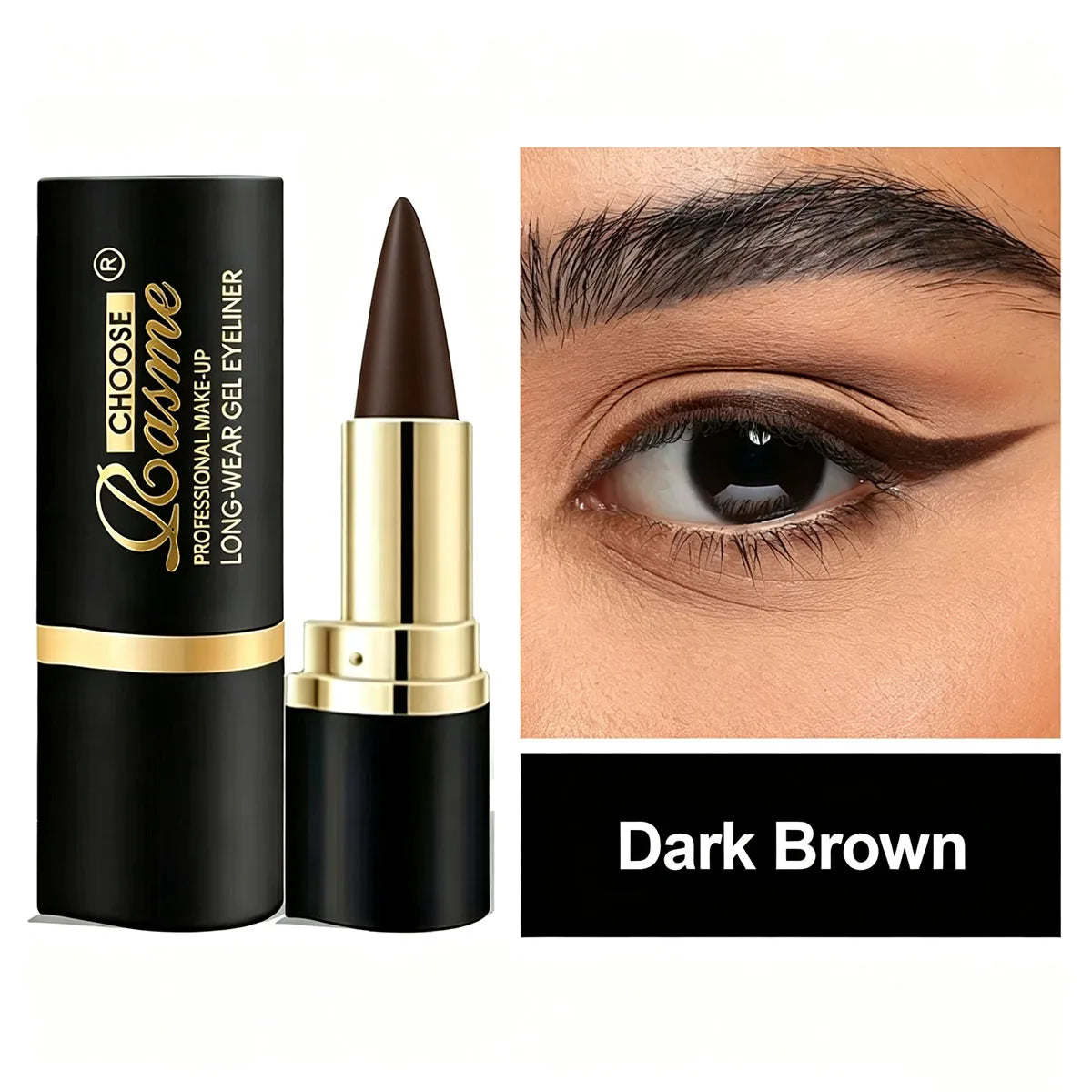 Eyeliner Gel Cremoso RASME – Punta Conica, Waterproof, Lunga Durata, Nero Intenso, 2,5g – Set da 1/2/3 pz