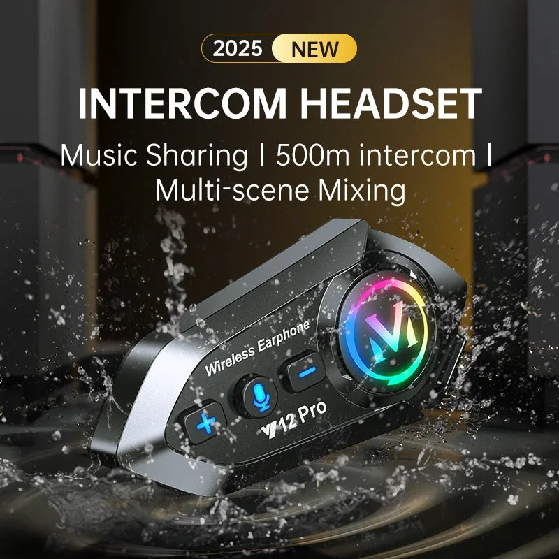 Interfono Bluetooth per casco moto Y12 Pro
