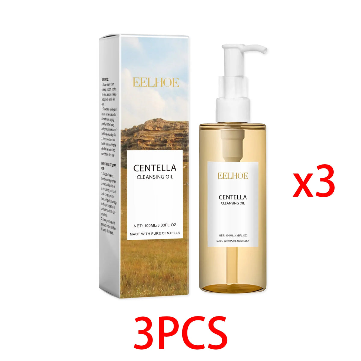 Olio Detergente Struccante alla Centella Asiatica – 100ml, Pori Puliti, Idratante, Leggero e Delicato, Skincare Coreana