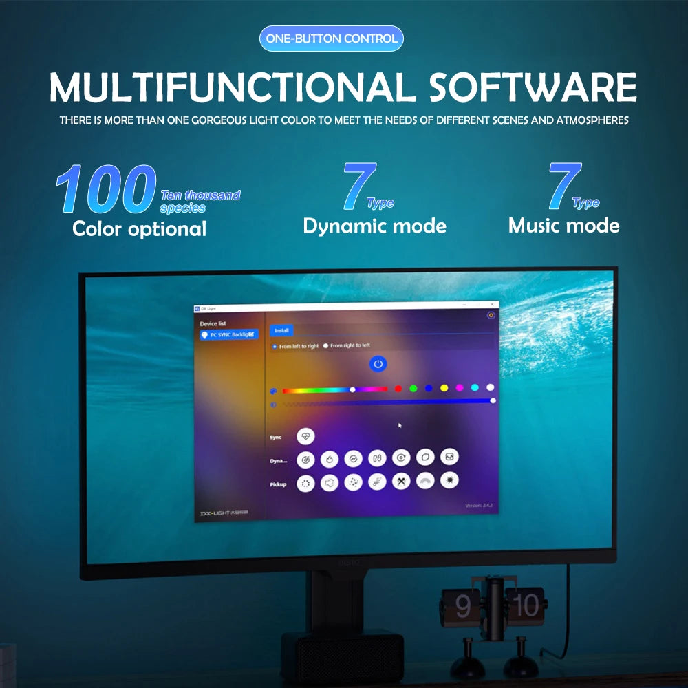 Striscia LED RGB per monitor con sincronizzazione schermo