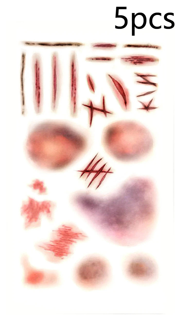 Tatuaggi temporanei cicatrici effetto sangue per Halloween