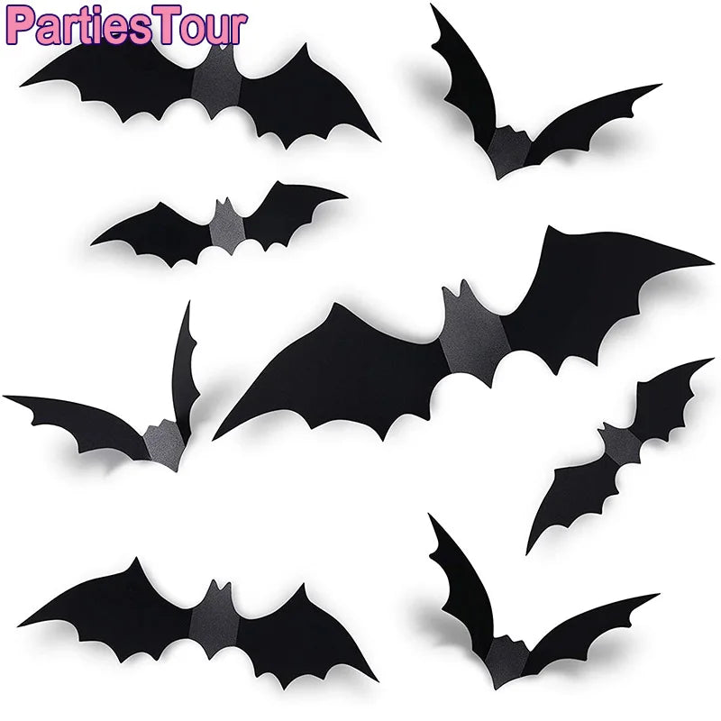 Pipistrelli 3D adesivi da parete per Halloween