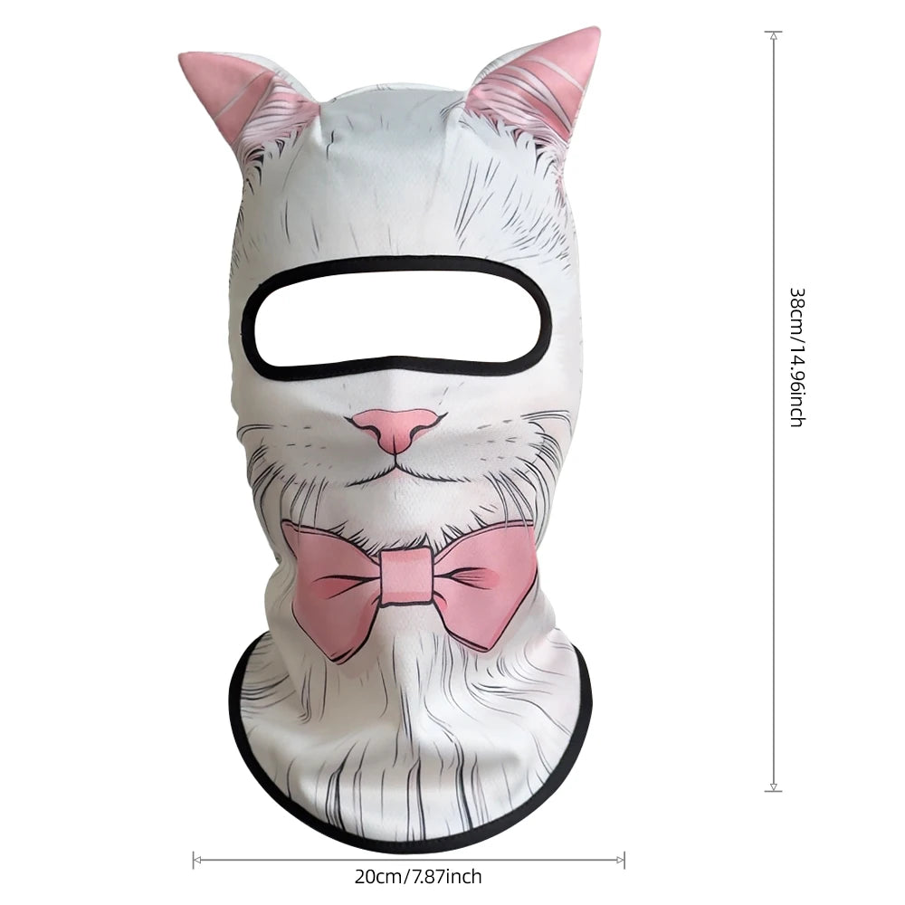 Passamontagna 3D Animali – Maschera Integrale per Moto, Bici, Sci, Protezione UV Collo e Viso