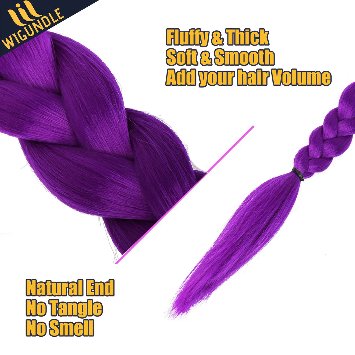 Coda di Cavallo Sintetica Viola Rumi Wigundle