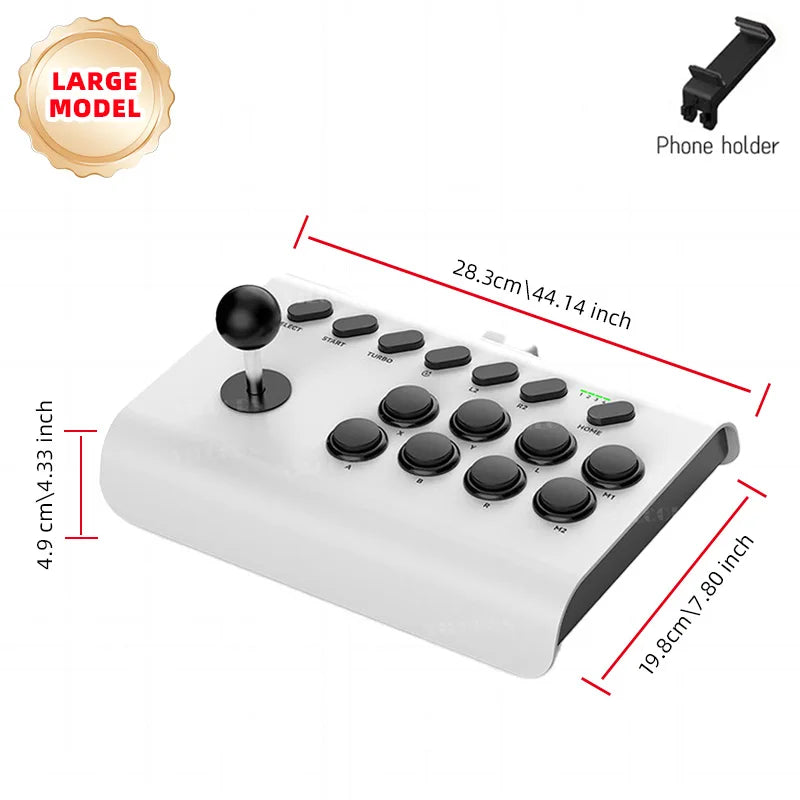 Joystick Arcade Wireless – Controller da Gaming per PC, Android, iOS, Switch, PS3/PS4 – Fighting Stick per Street Fighter e MAME