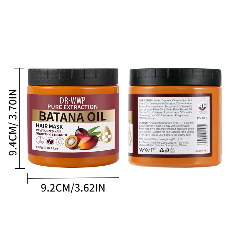 Set Shampoo e Balsamo all’Olio di Batana 500ml – Idratazione Intensa, Anti-Crespo e Ammorbidimento per Tutti i Tipi di Capelli