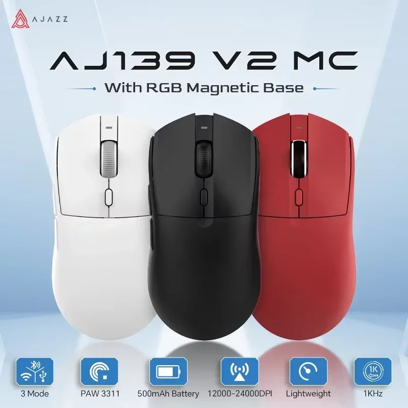 Mouse gaming AJAZZ AJ139 V2 MC tri-mode RGB
