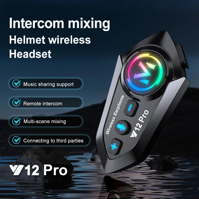 Interfono Bluetooth per casco moto Y12 Pro