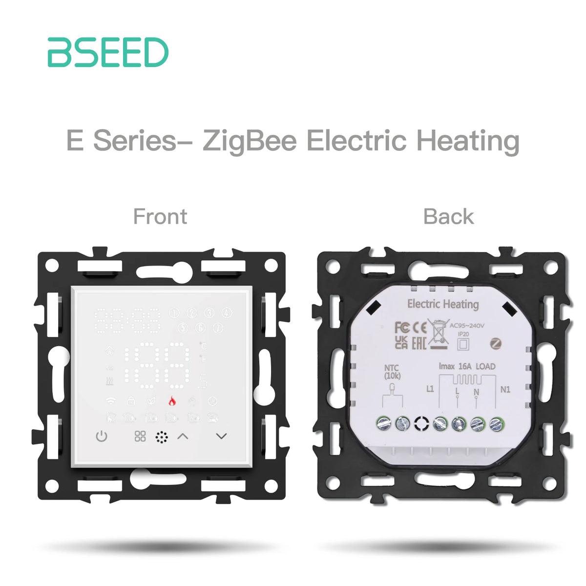 Termostato Smart Zigbee BSEED – Riscaldamento a Pavimento, Caldaia o Acqua – Controllo App Tuya/Alexa/Google Home, Schermo LED Touch