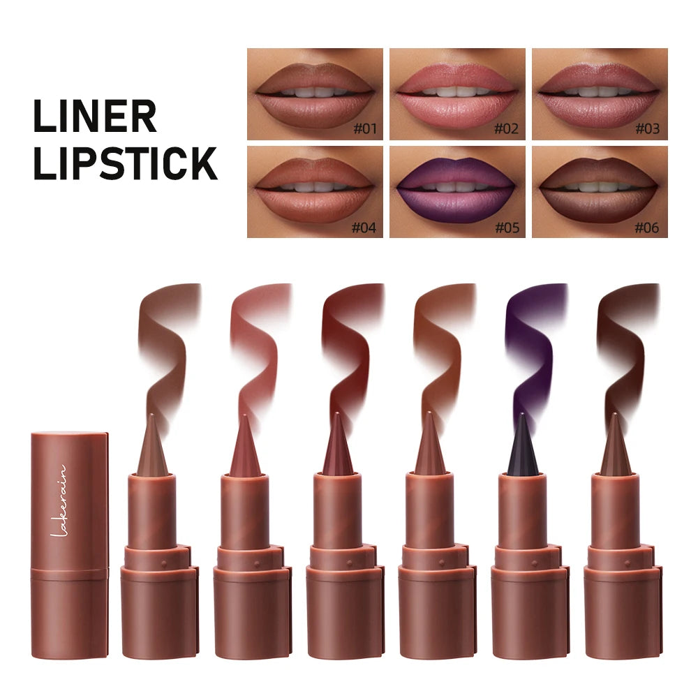 Matita Labbra Lakerain – Effetto Velluto Matte, Waterproof, Lunga Durata, Contorno e Colore Tutto in Uno, 3g