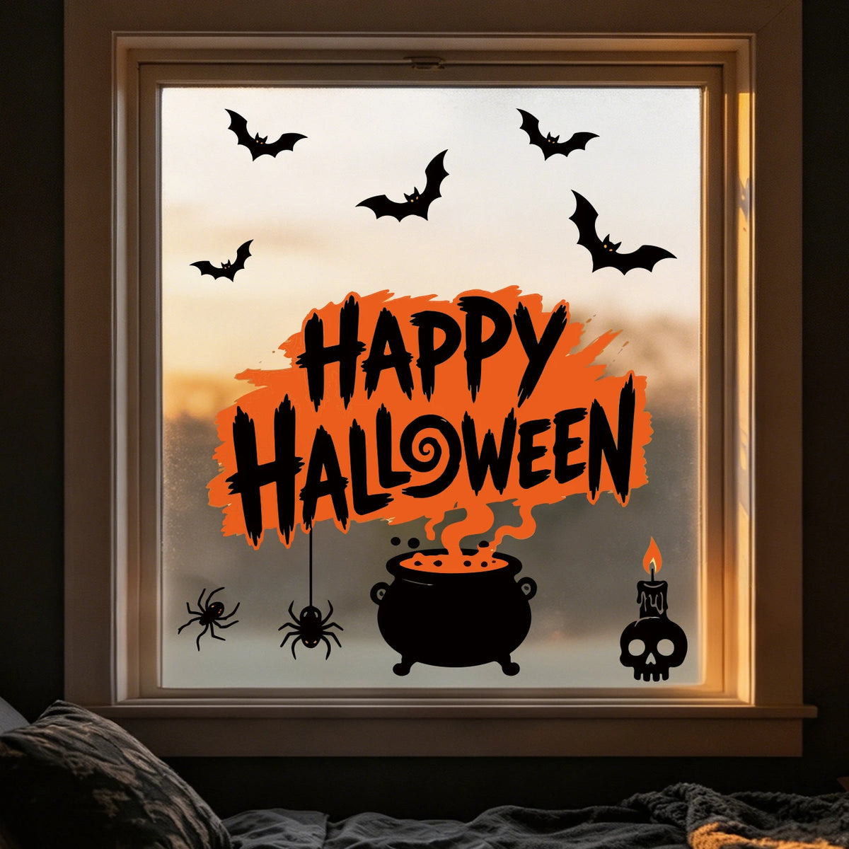 Adesivi statici Halloween per finestre