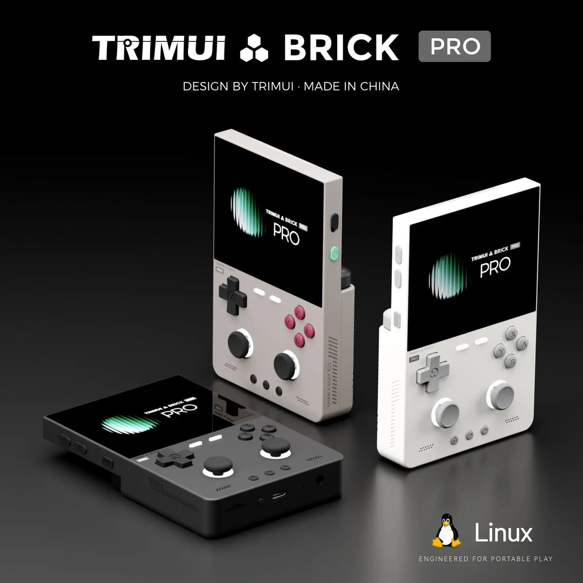 TRIMUI BRICK PRO – Console Portatile Retro | Schermo IPS 3,95", Linux Open Source, Wi-Fi, Joystick RGB | Idea Regalo Gamer