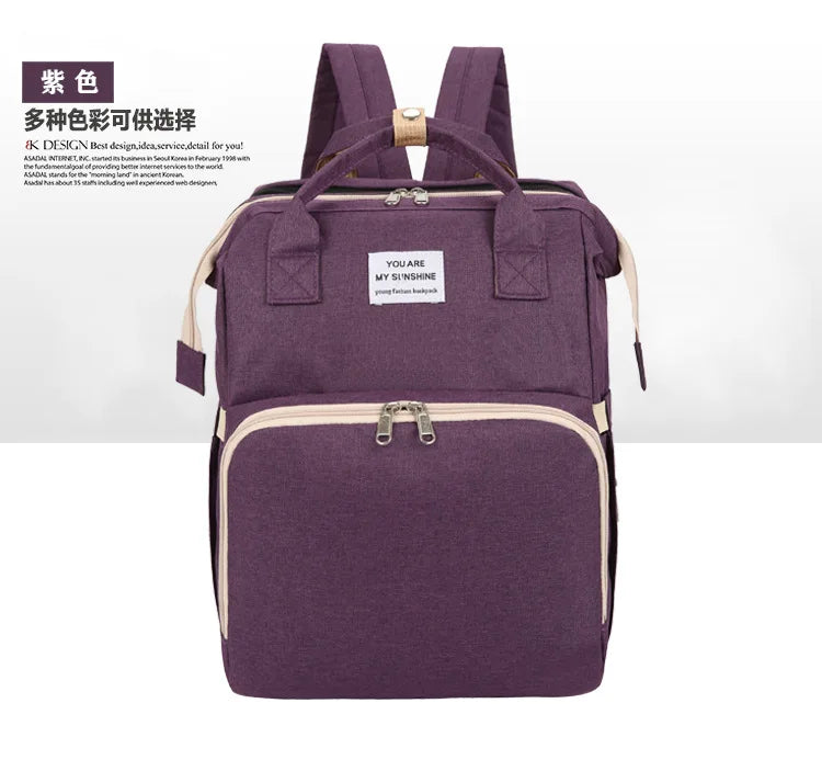 Borsa fasciatoio trasformabile in lettino da viaggio