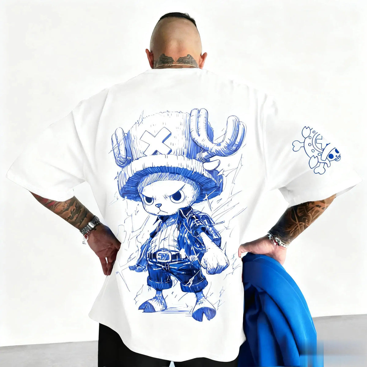 One Piece – T-Shirt Unisex con Stampa Tony Tony Chopper | Stile Oversize Street Hip Hop, Casual, Abbinamento Genitore-Figlio