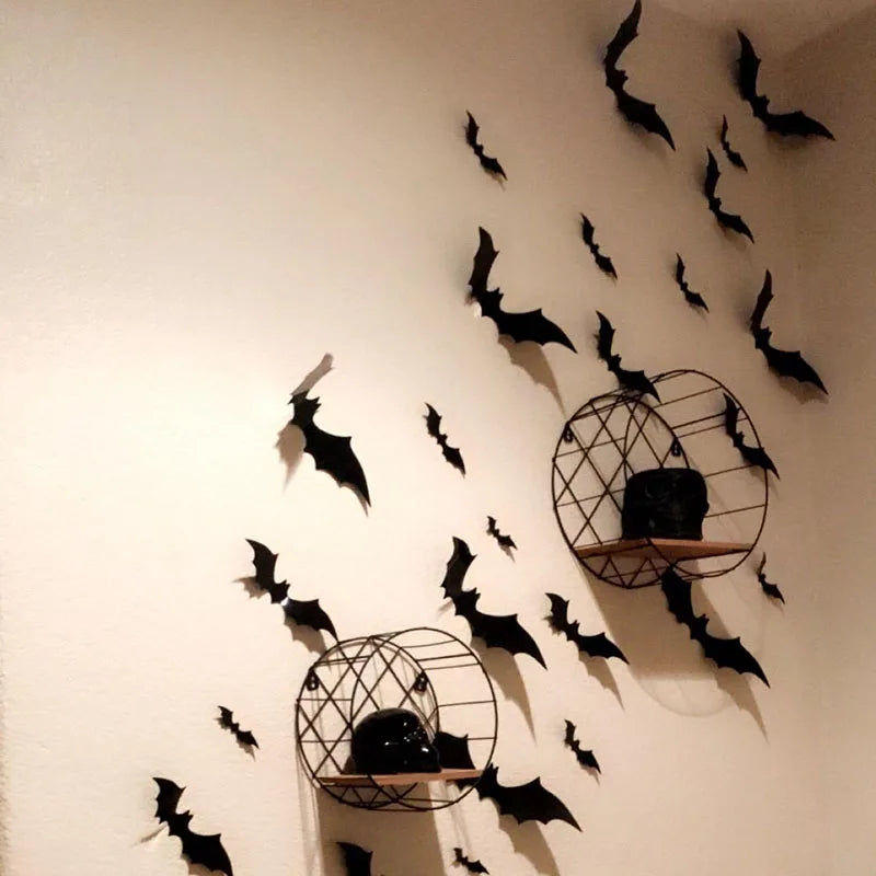 Pipistrelli 3D adesivi da parete per Halloween