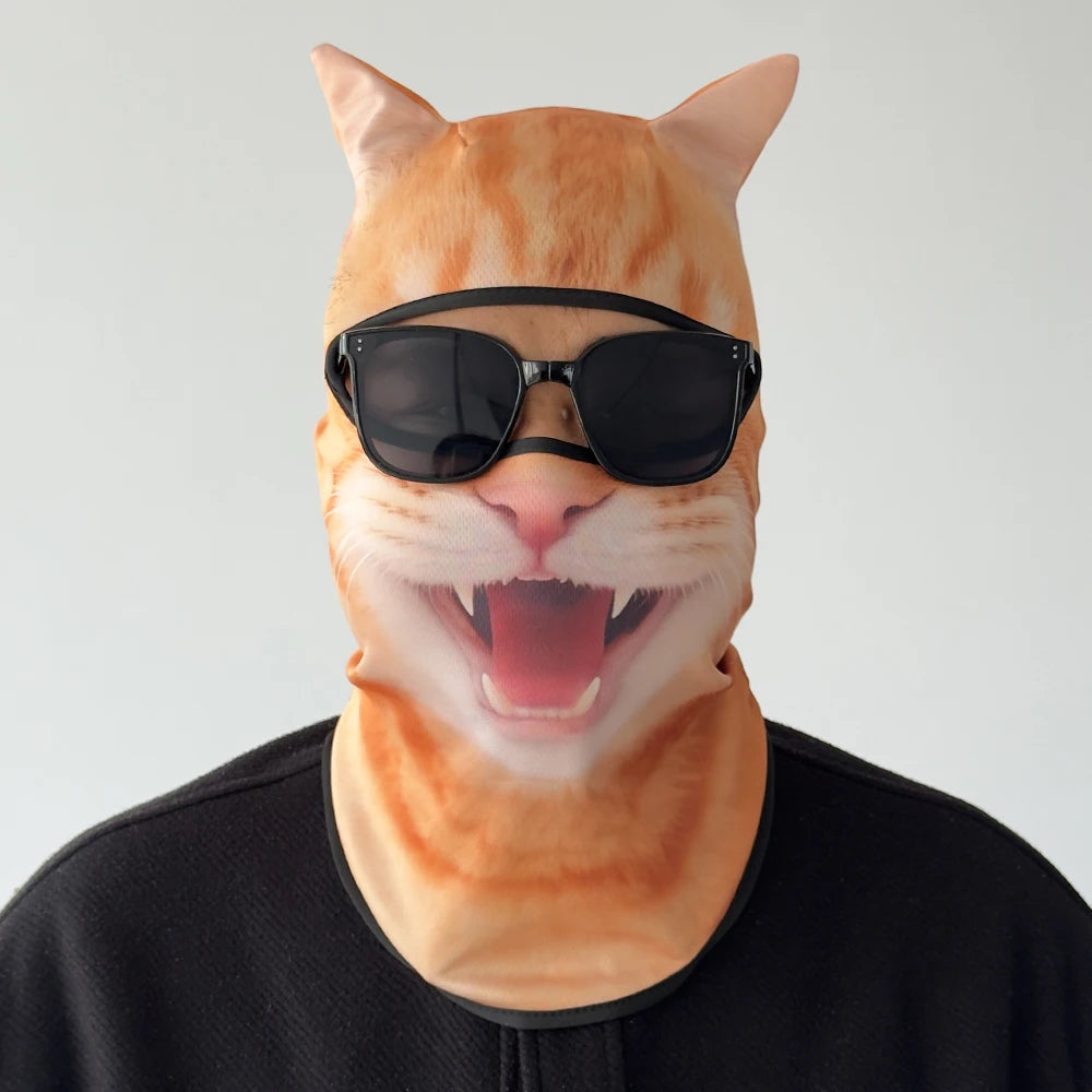 Passamontagna 3D Animali – Maschera Integrale per Moto, Bici, Sci, Protezione UV Collo e Viso
