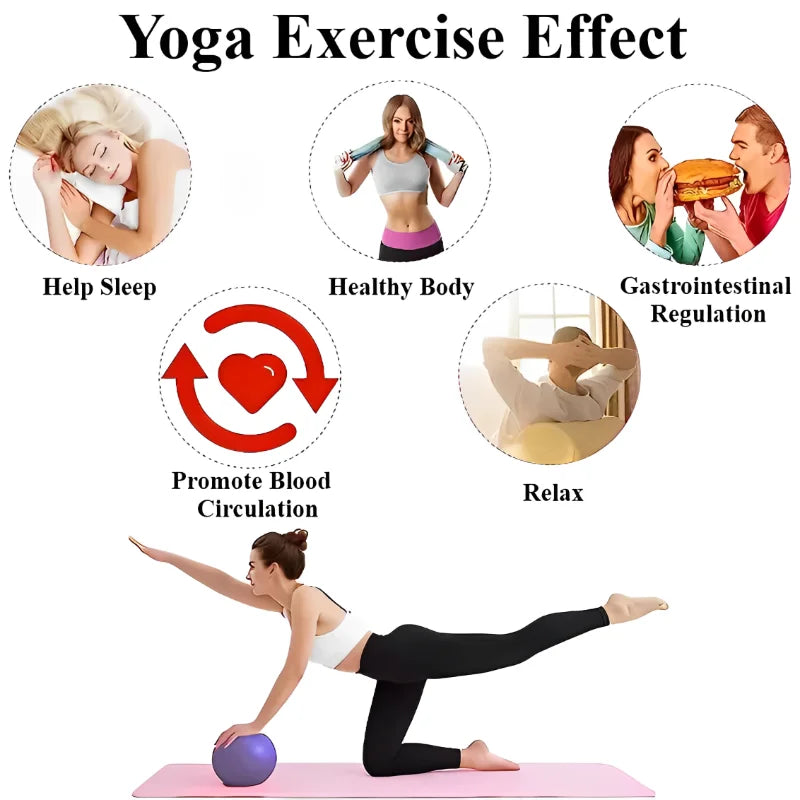 Pallina Yoga e Pilates in PVC Antideflagrante – Mini Ball per Equilibrio, Core e Riabilitazione, Leggera e Portatile