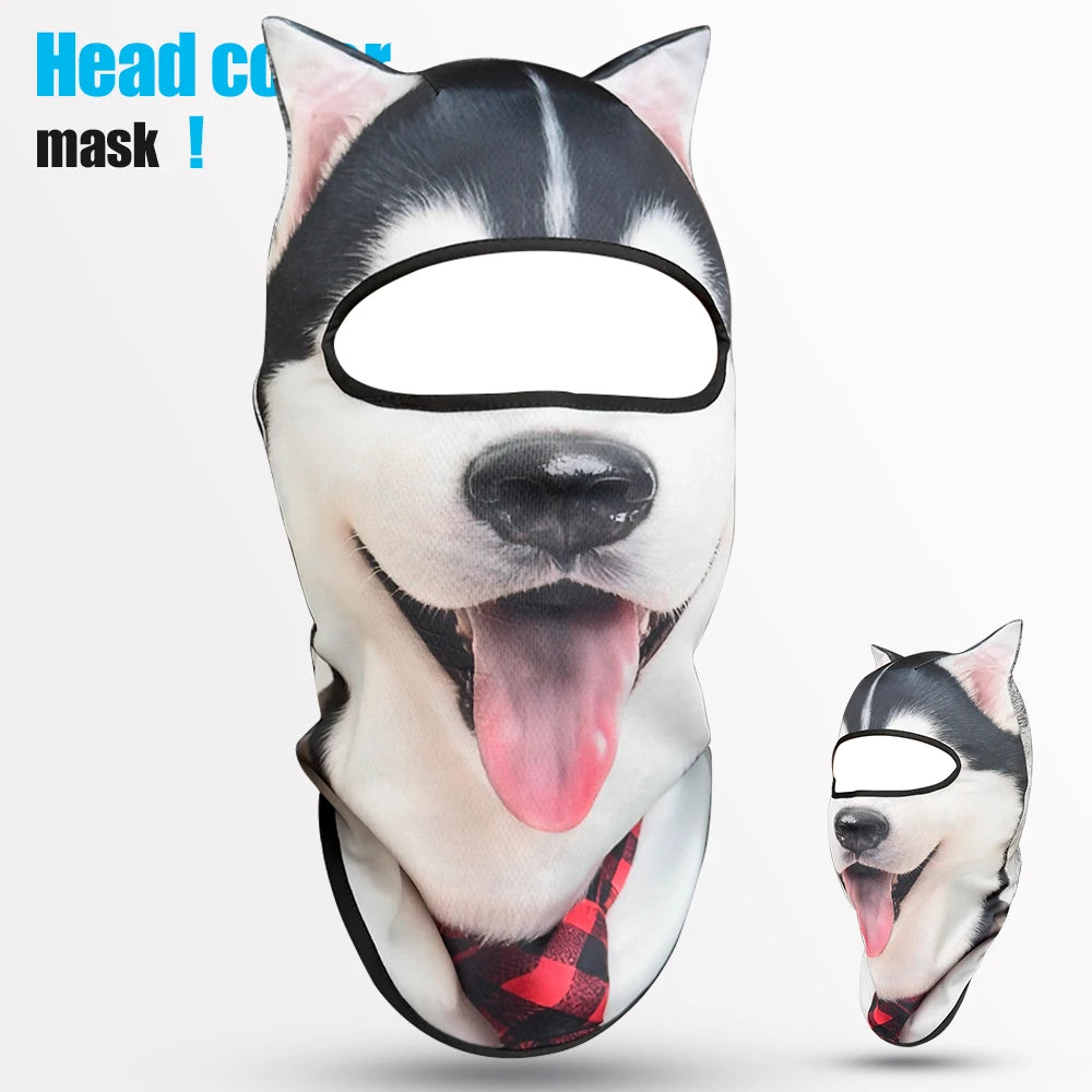 Passamontagna 3D Animali – Maschera Integrale per Moto, Bici, Sci, Protezione UV Collo e Viso