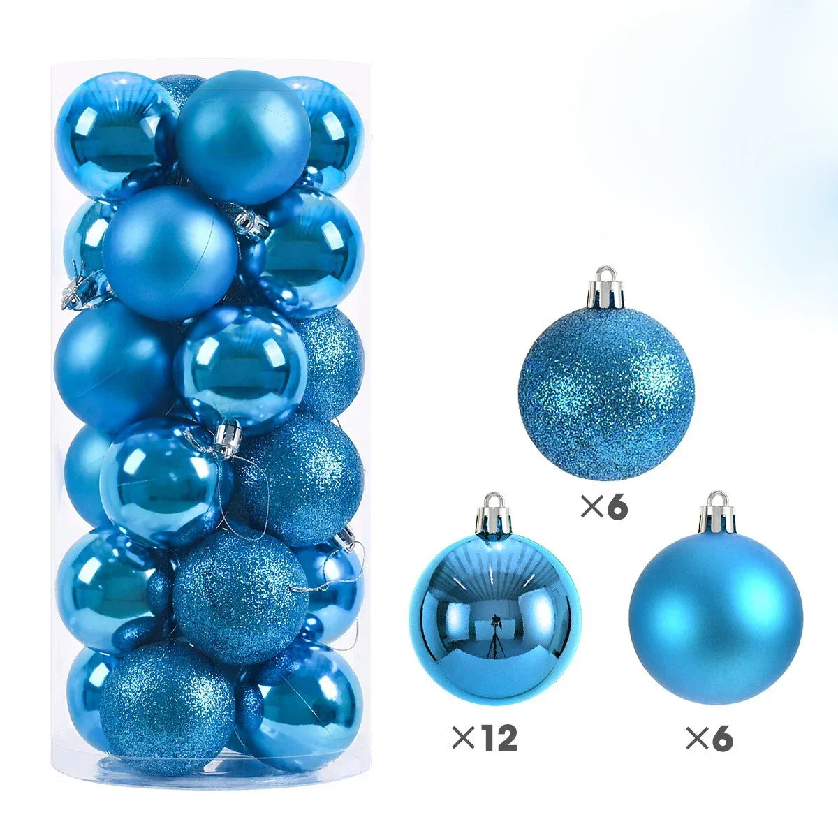 Set 24 palline di Natale da 3, 4 o 6 cm