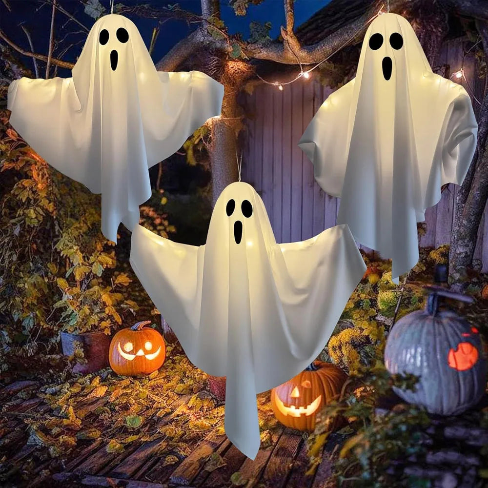 Fantasma luminoso sospeso per Halloween