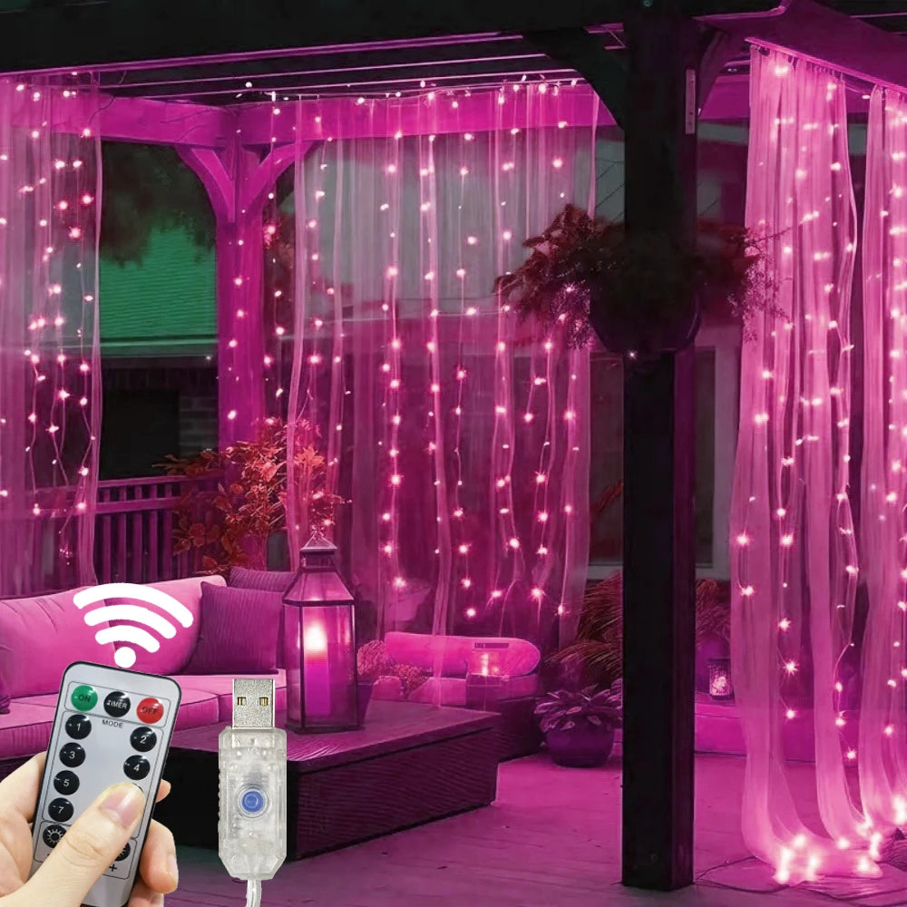 Tenda luminosa LED USB con telecomando
