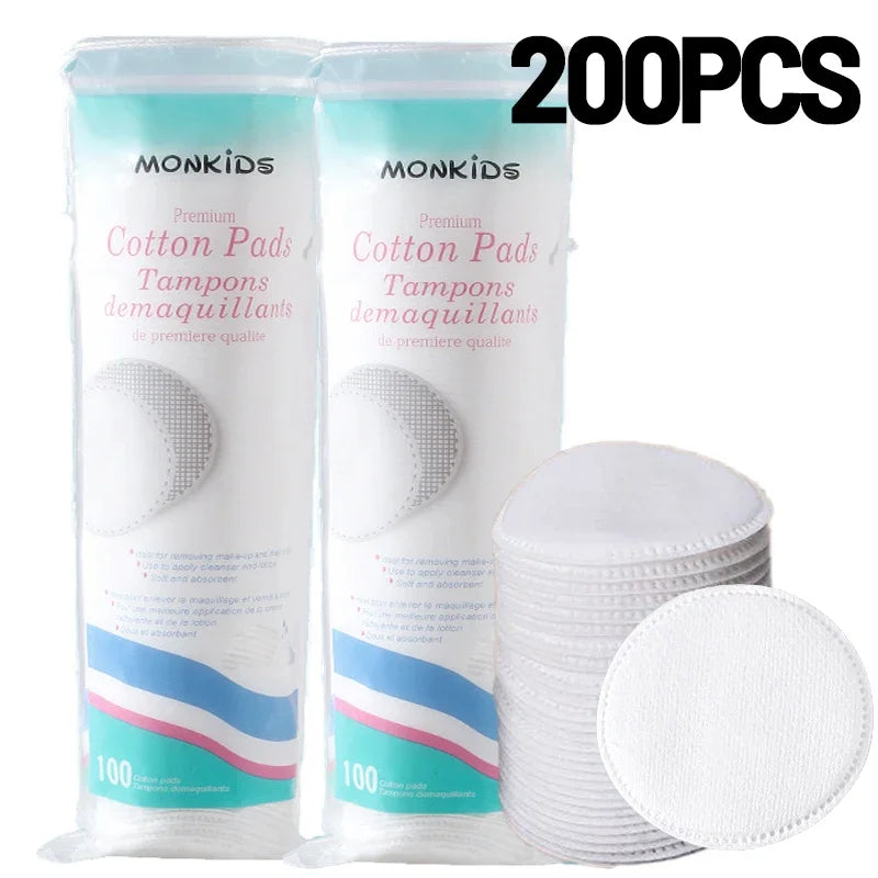Dischetti Struccanti Rotondi Doppio Lato – Cotone Morbido e Traspirante, Rimozione Trucco e Smalto, 100/200/300/500/600 pz