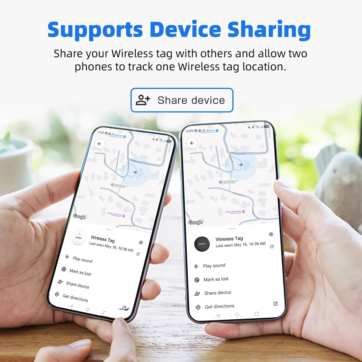 Mini Tracker Bluetooth per Android – Localizzatore Smart per Chiavi, Borsa e Bagagli, Compatibile con Google Find Hub