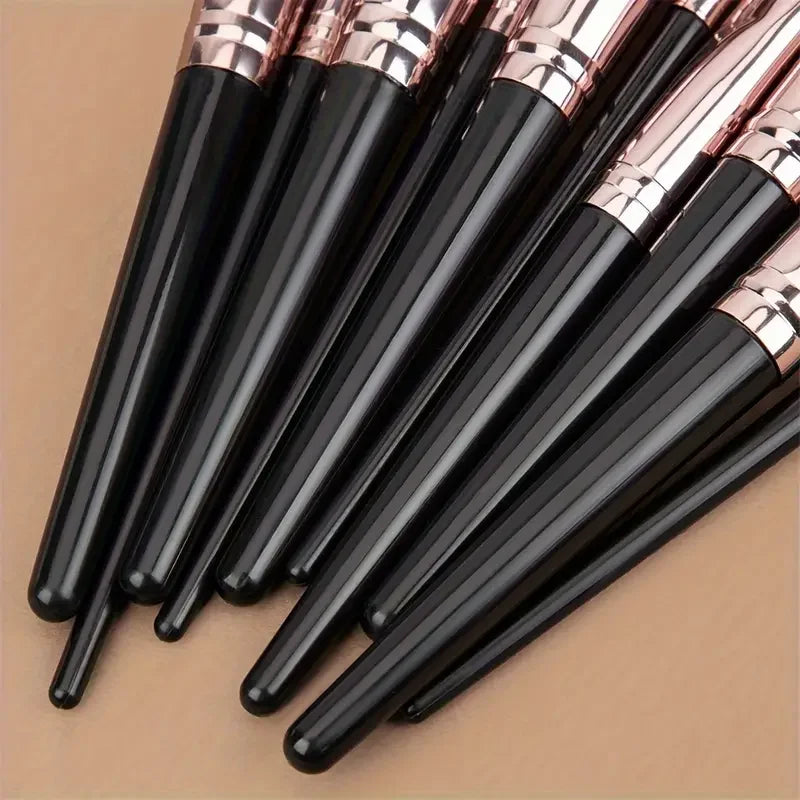 Set Pennelli Make-up Professionali – 3/10/15/18/20 pz, Setole Morbide, Fondotinta, Occhi, Blush e Contouring + Spugnetta Opzionale
