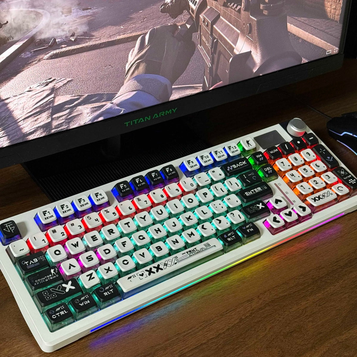 Keycaps Pudding traslucidi 4 lati per tastiere meccaniche