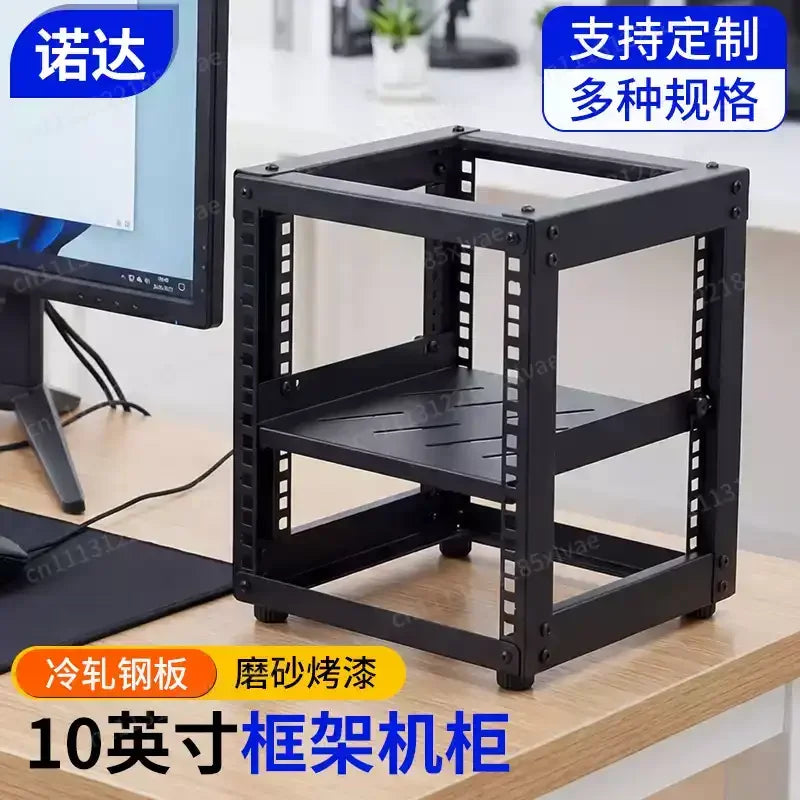 Rack Open Desktop 10 Pollici – Armadio da Tavolo per NAS, Router, Switch di Rete – Grezzo Non Verniciato, 5U/6U/7U/8U/9U/10U
