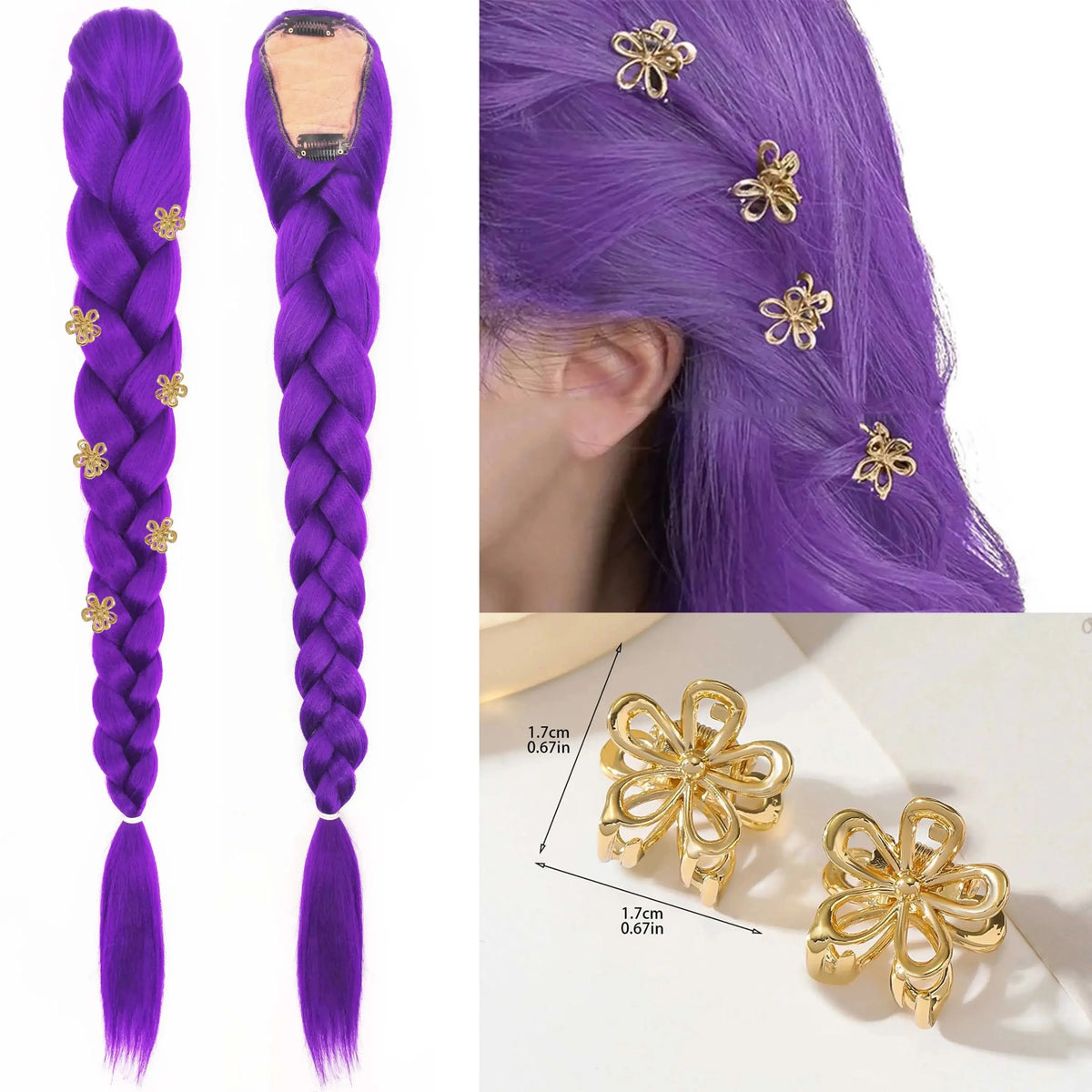 Coda di Cavallo Sintetica Viola Rumi Wigundle
