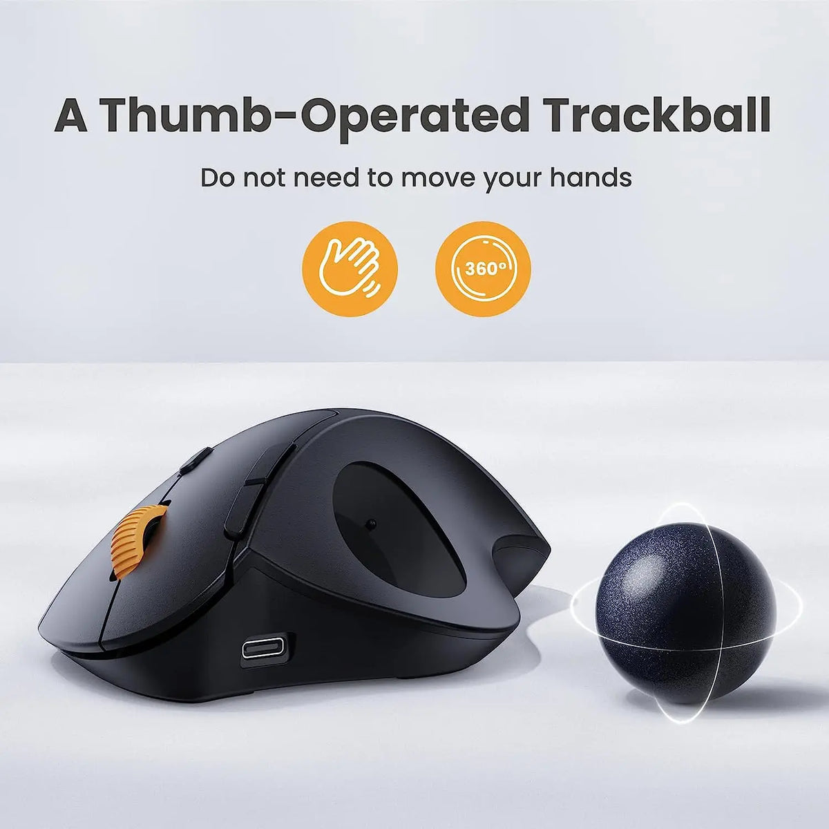Mouse trackball ergonomico ProtoArc EM04 Bluetooth