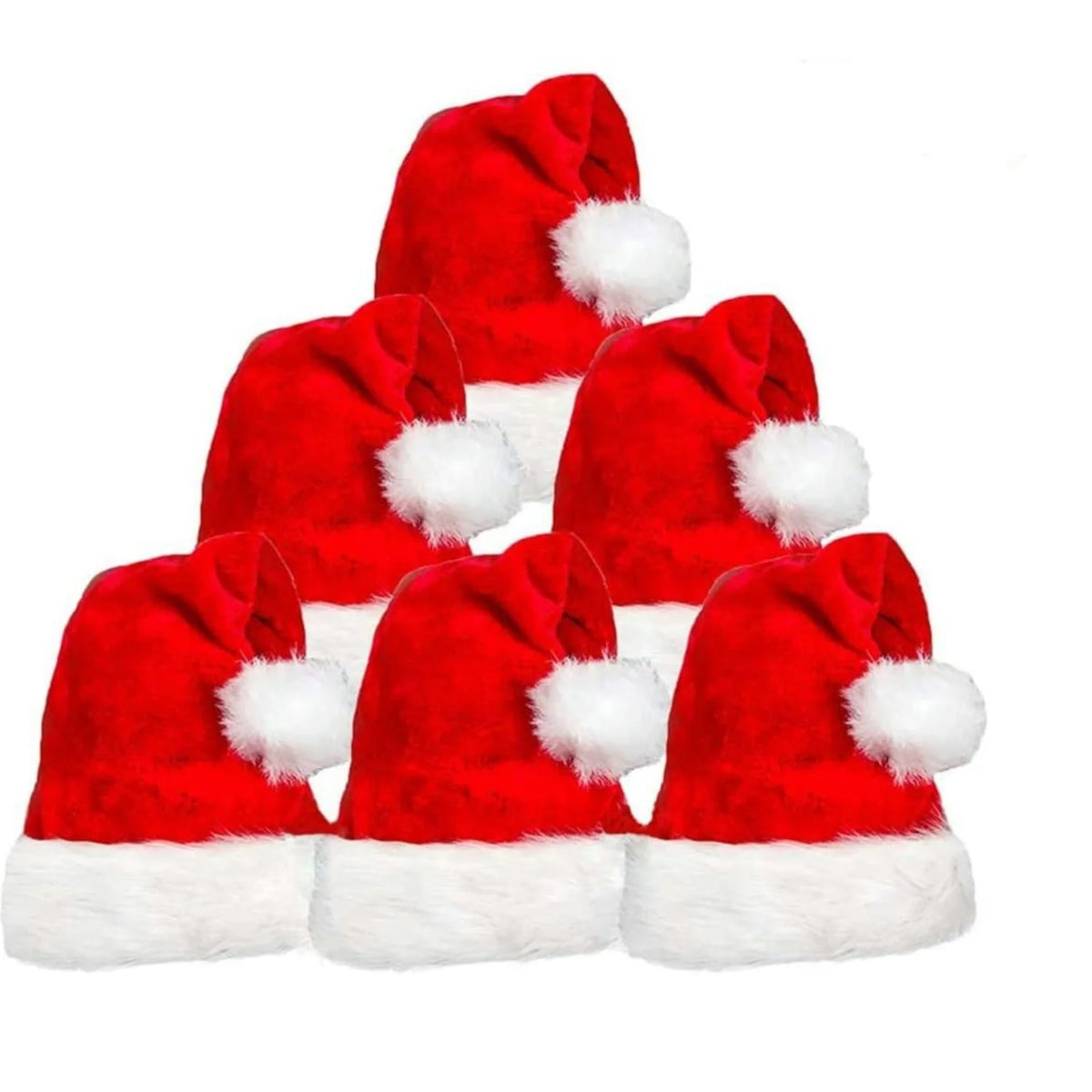 Cappello Babbo Natale rosso in peluche