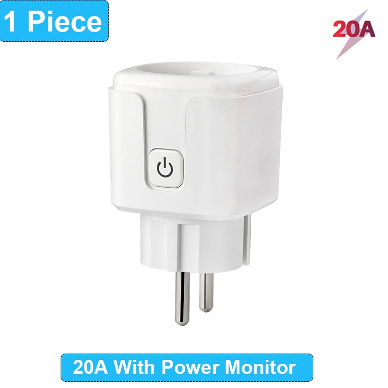 Presa Intelligente WiFi EU 16A/20A – Monitor Consumi, Timer, Compatibile Alexa, Google Home, Tuya