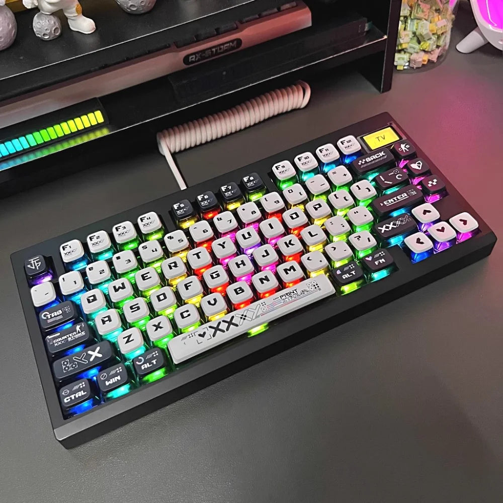 Set 129 keycaps PBT SAX traslucidi Doomsday