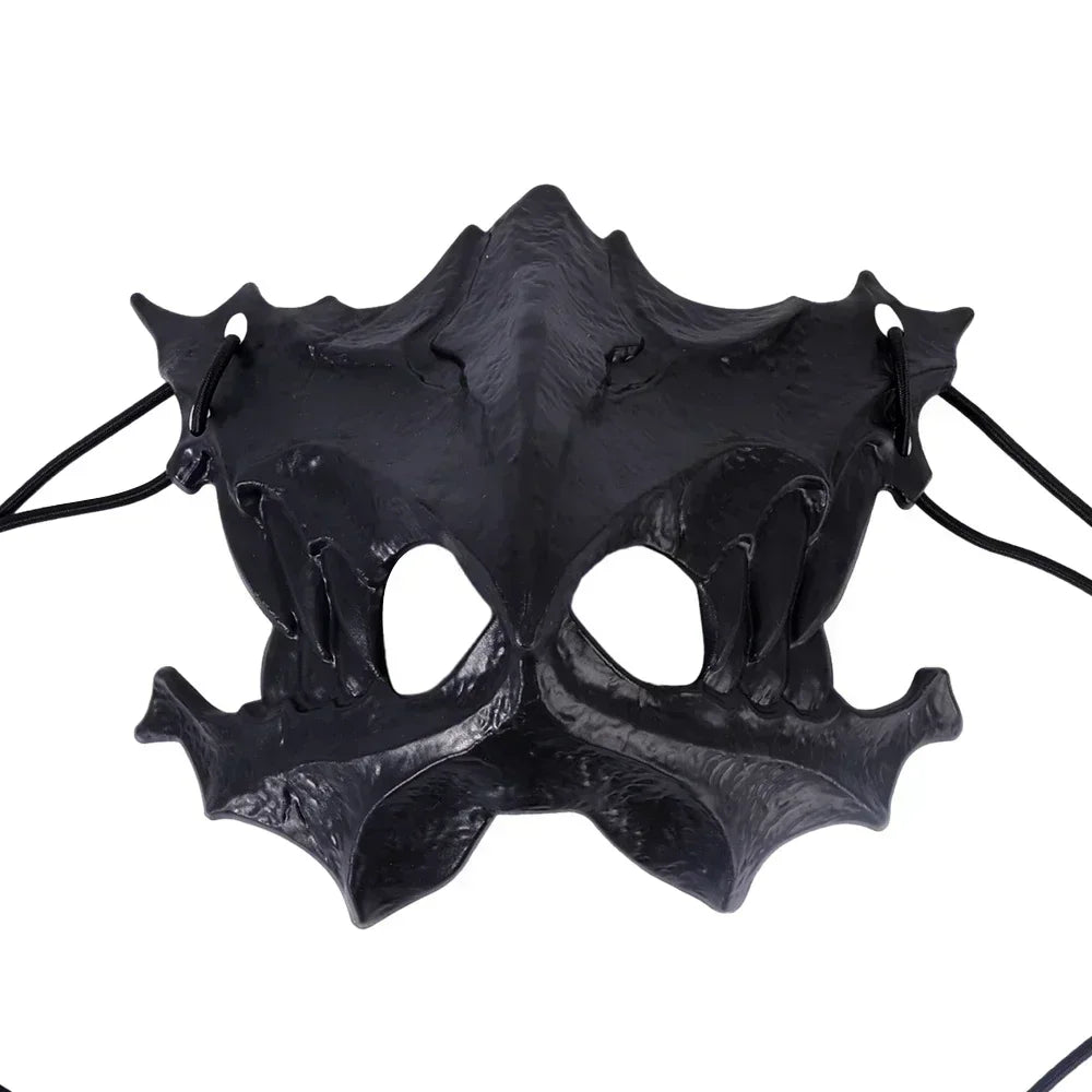 Maschera teschio demone con denti lunghi