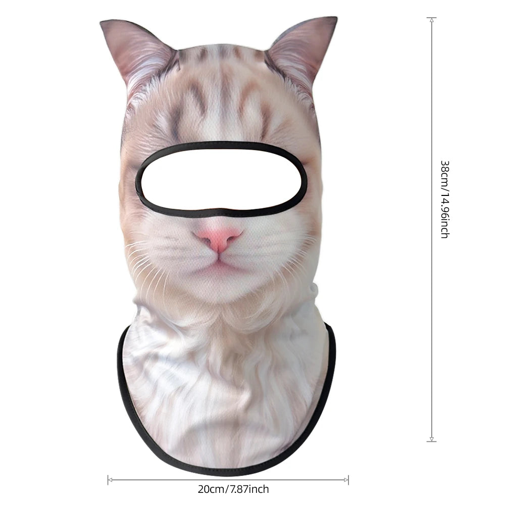 Passamontagna 3D Animali – Maschera Integrale per Moto, Bici, Sci, Protezione UV Collo e Viso
