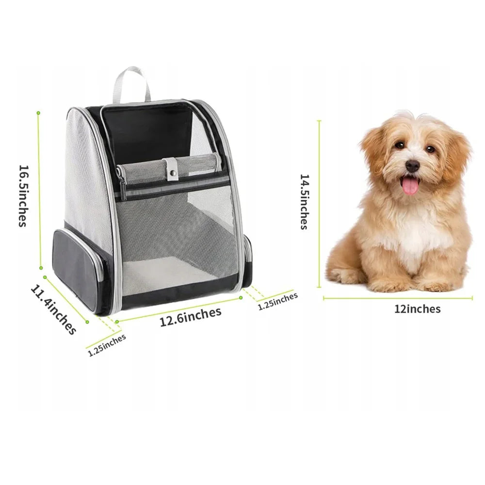 Zaino Trasportino per Gatti e Cani – Traspirante, Pieghevole e Impermeabile, fino a 8kg