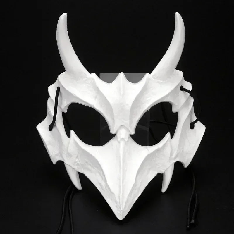 Maschera teschio demone con denti lunghi