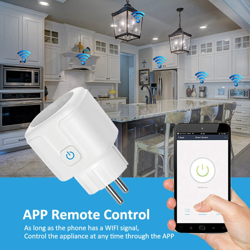 Presa Intelligente WiFi EU 16A/20A – Monitor Consumi, Timer, Compatibile Alexa, Google Home, Tuya