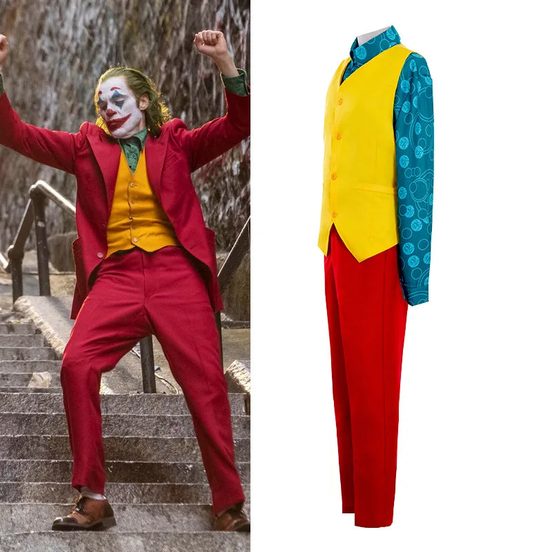 Costume Joker Arthur Fleck con opzione parrucca verde