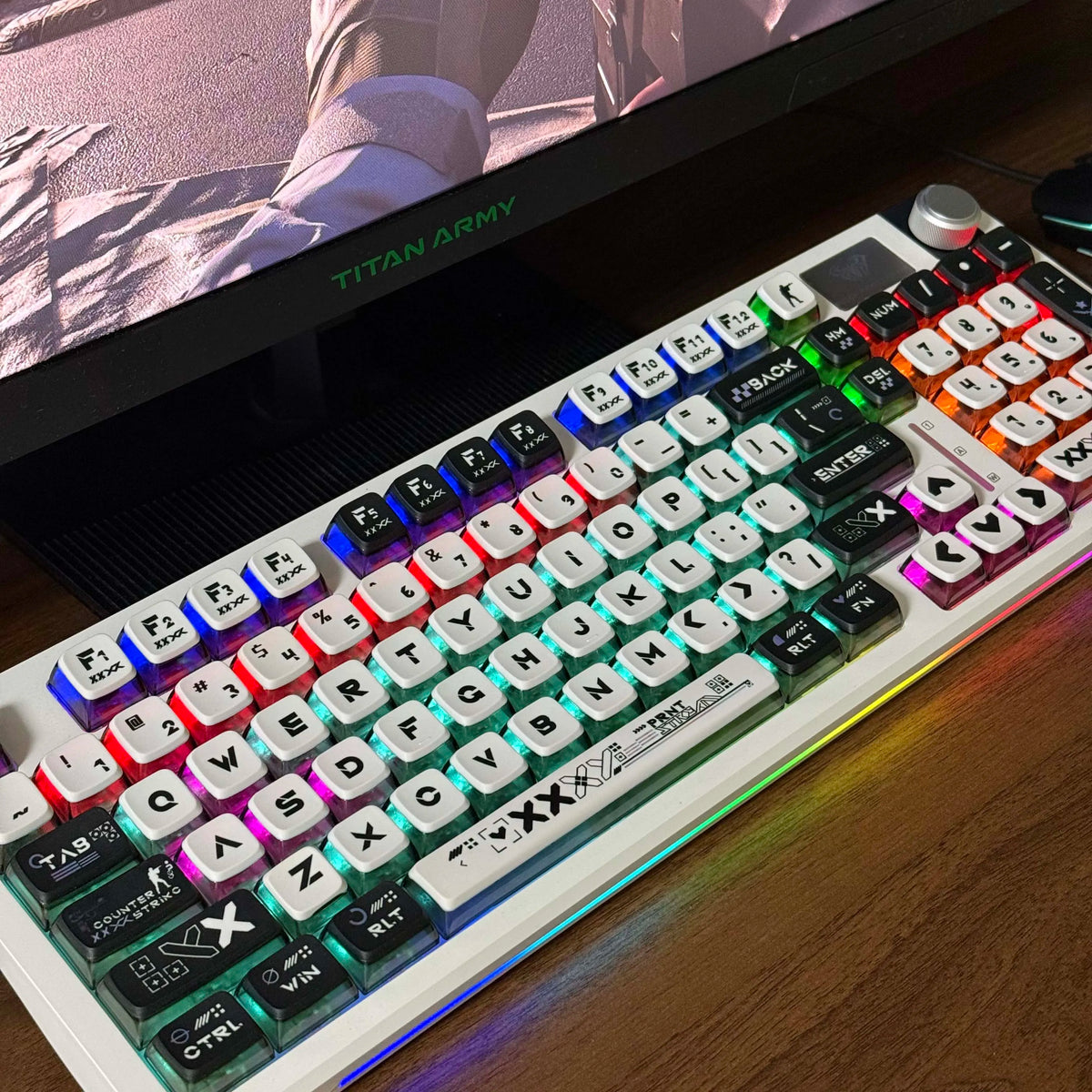 Keycaps Pudding traslucidi 4 lati per tastiere meccaniche