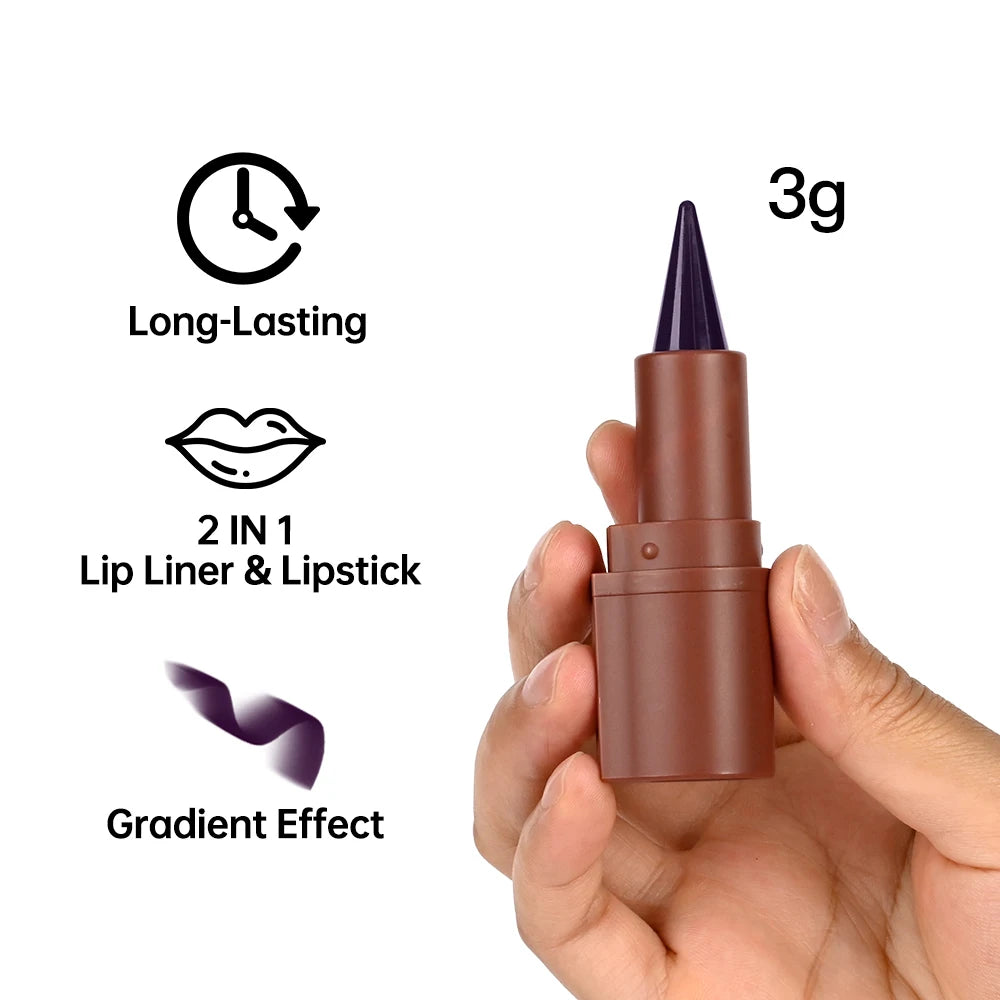 Matita Labbra Lakerain – Effetto Velluto Matte, Waterproof, Lunga Durata, Contorno e Colore Tutto in Uno, 3g