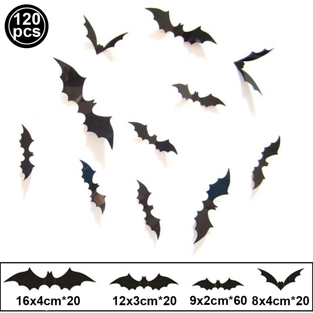 Pipistrelli 3D adesivi da parete per Halloween