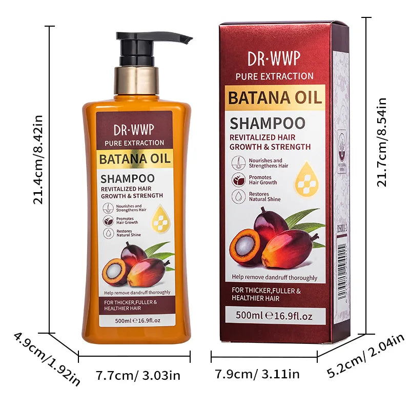 Set Shampoo e Balsamo all’Olio di Batana 500ml – Idratazione Intensa, Anti-Crespo e Ammorbidimento per Tutti i Tipi di Capelli